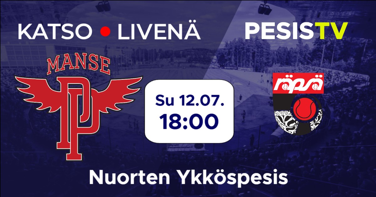Manse PP 2, Tampere vs Hämeenkyrön Räpsä , 12.07.2026 18:00 , Nuorten ...