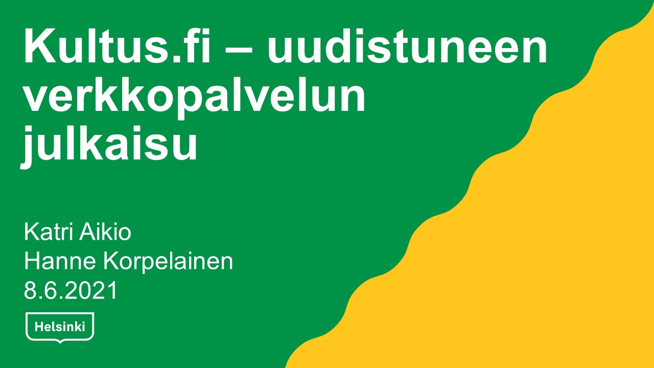 Kultus.fi: uudistuneen verkkopalvelun julkaisu